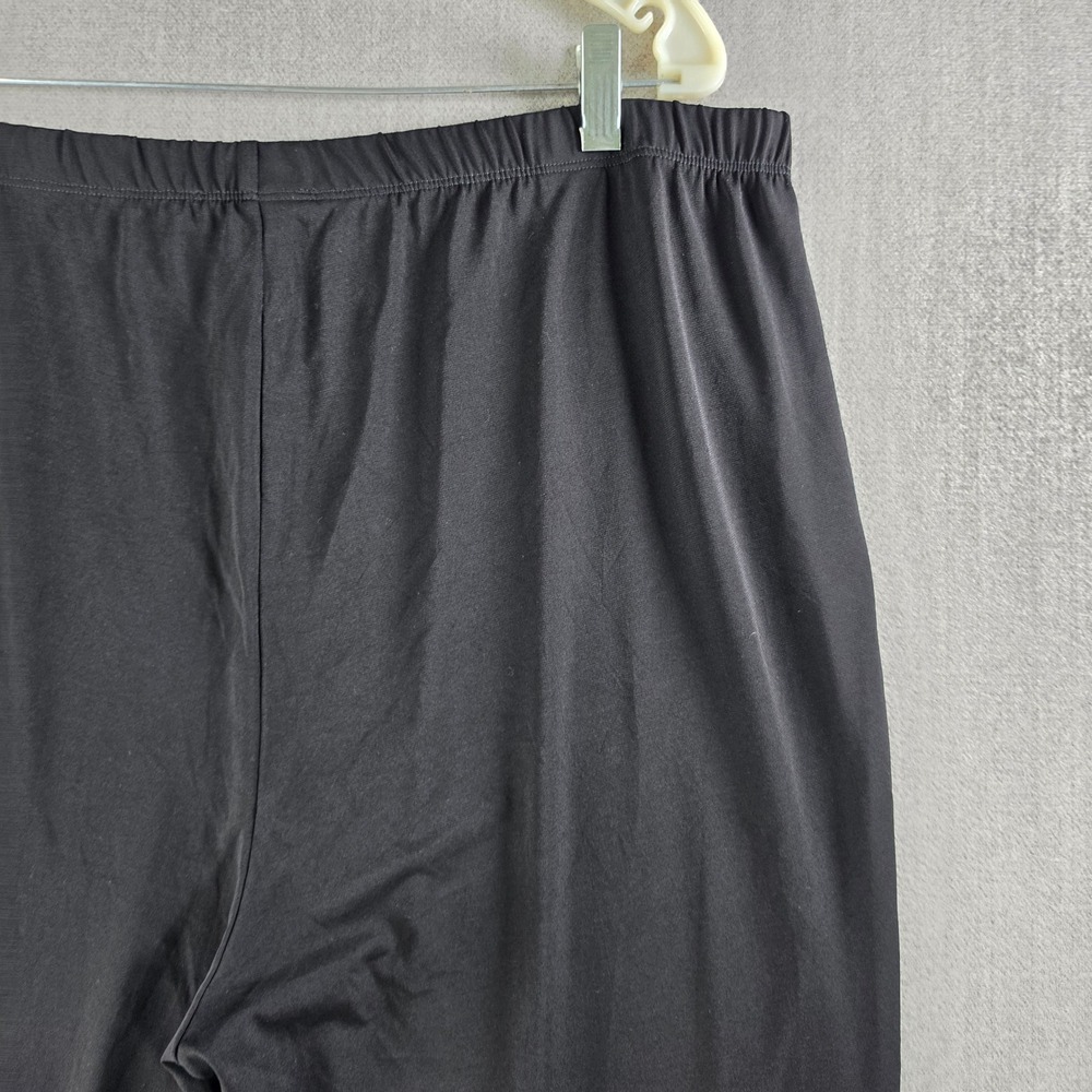 Slinky Brand Pants Womens 1X Black Elastic Waist Straight Leg Stretch 8143-D14 - Picture 14 of 16